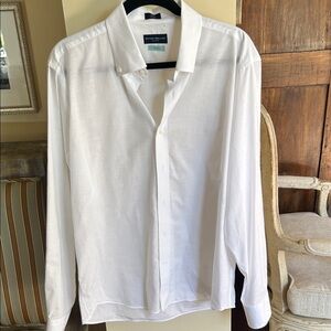 Peter Millar Classic White Button Down Shirt